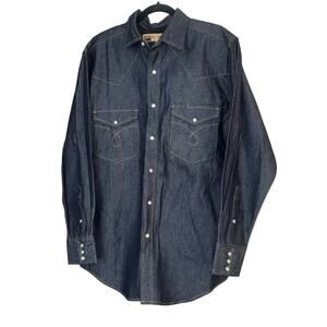 Big Mac Work Clothing Pearl Snap NEW Denim Shirt Western Ranch Southwestern